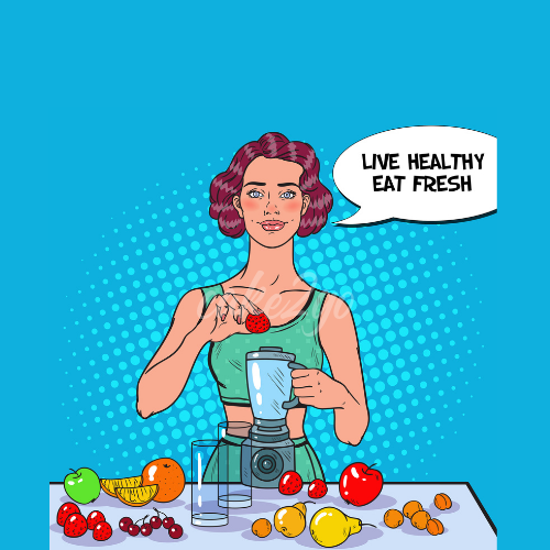 cake2go pop art lady with heart hands